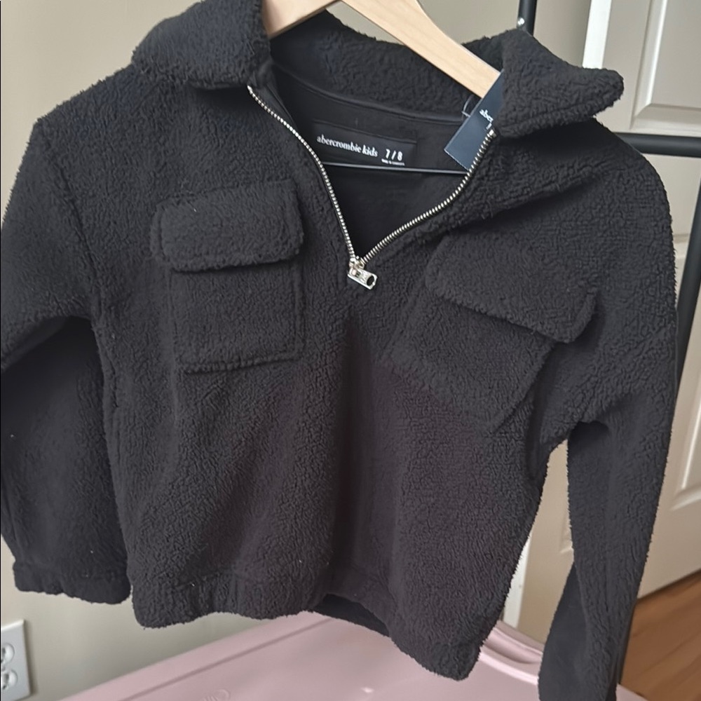 Black Fleece Quarter-Zip Jacket